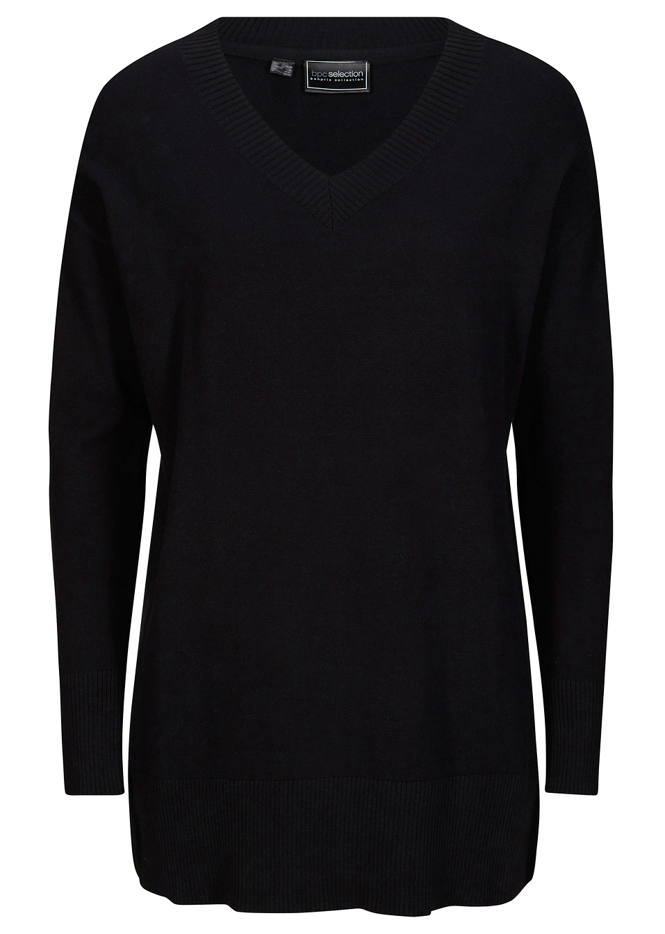 Μακρύ πουλόβερ-Μαύρο-bpc selection bonprix collection