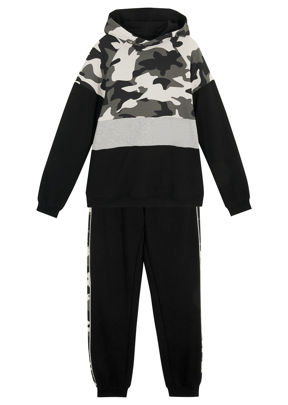 Φόρμα για jogging (σετ 2 τεμ.)-Μαύρο εμπριμέ-bpc bonprix collection