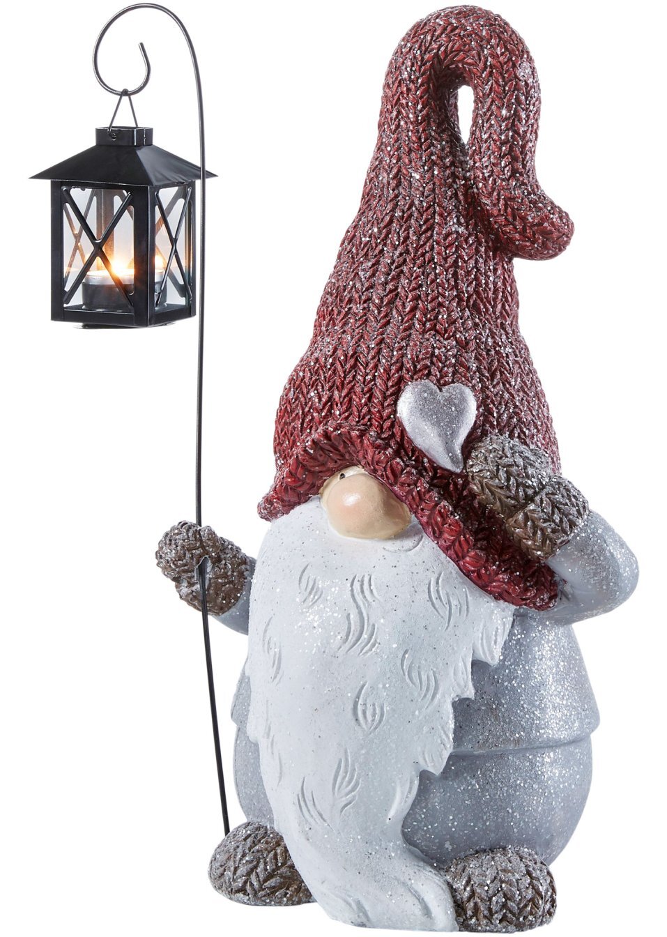 Νάνος με φανάρι-Κόκκινο/Γκρι-bpc living bonprix collection