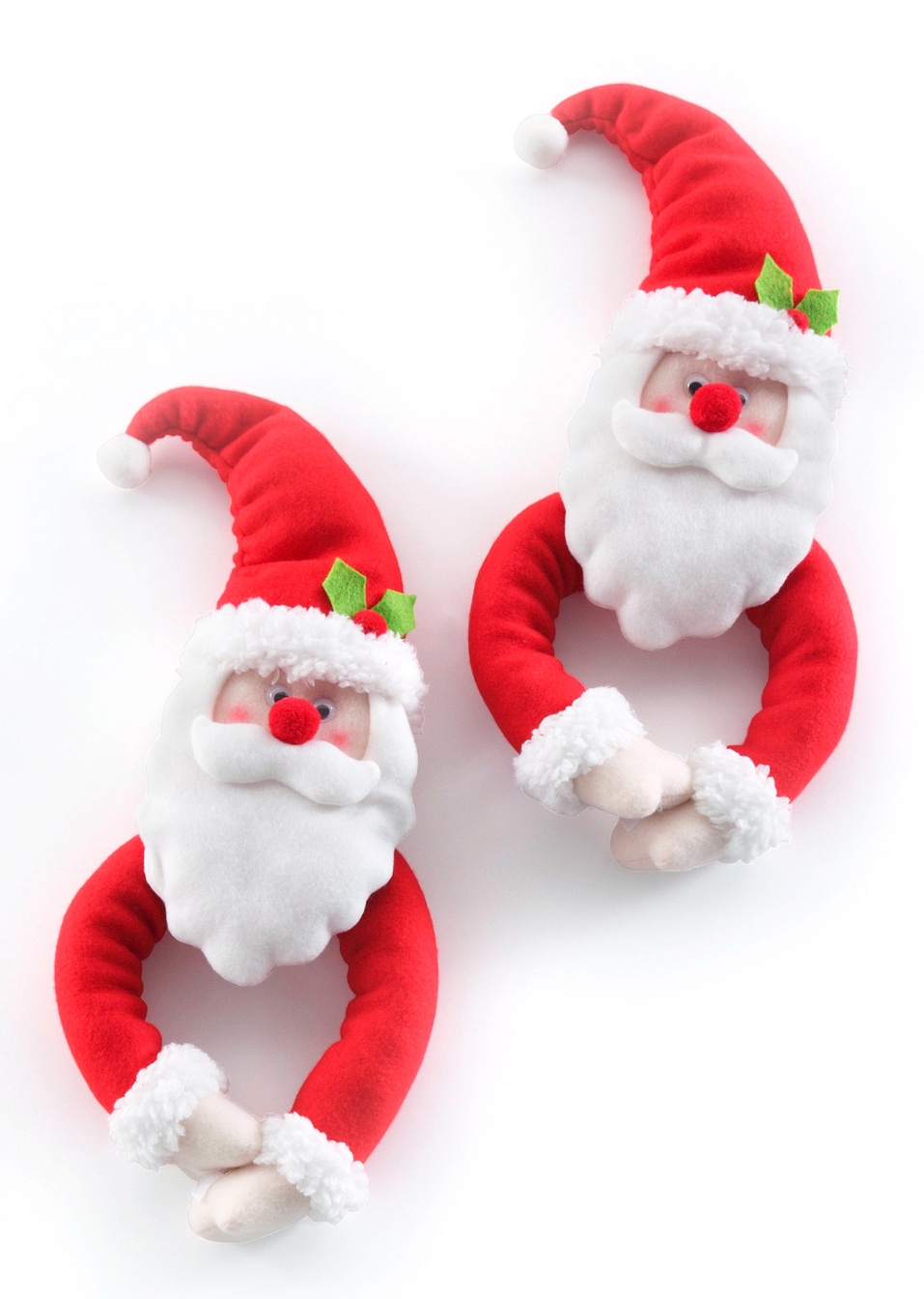 Държач за завеса с Дядо Коледа (опаковка с 2 бр.)-Червено/Бяло-bpc living bonprix collection