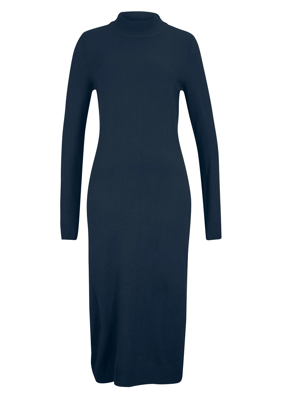 Πλεκτό φόρεμα με ίσιο λαιμό-Μπλε σκούρο-bpc bonprix collection