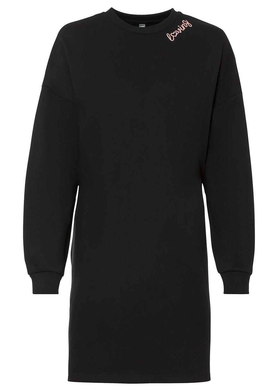 Φόρεμα φούτερ-Μαύρο-RAINBOW