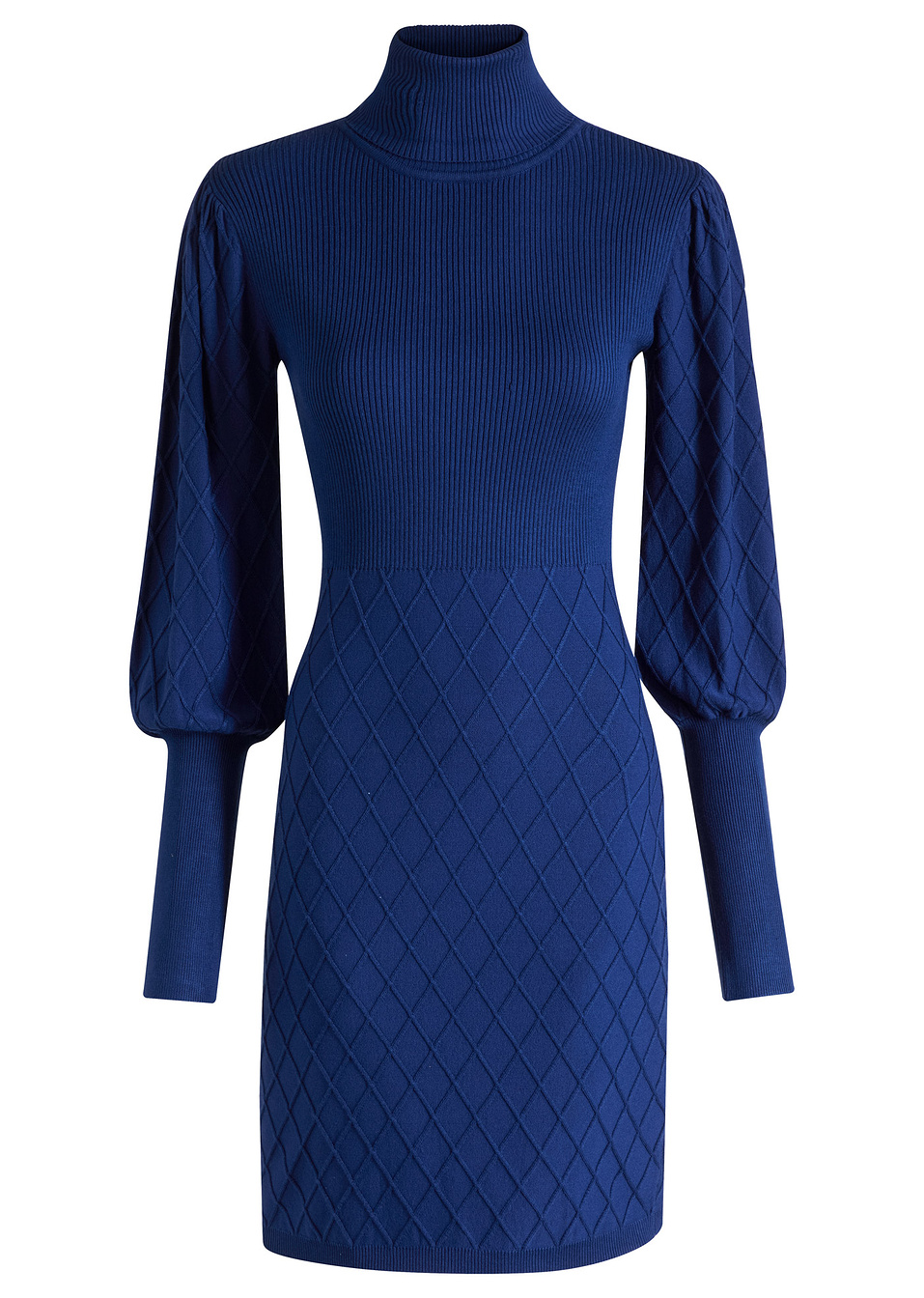 Πλεκτό φόρεμα-Μπλε της νύχτας-BODYFLIRT boutique
