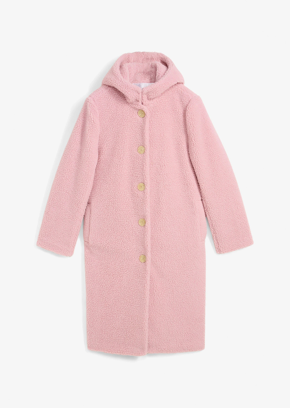 Συνθετική γούνα με κουκούλα-Ροζ φιμέ-bpc bonprix collection