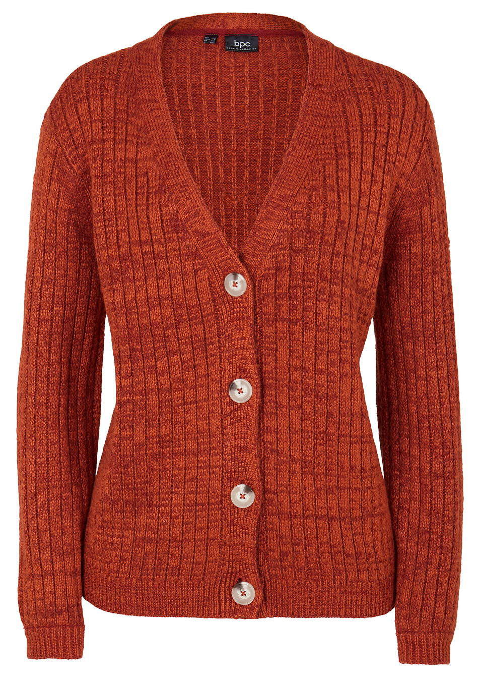 Ζακέτα με ανακυκλωμένο βαμβάκι-Της σκουριάς μελανζέ-bpc bonprix collection