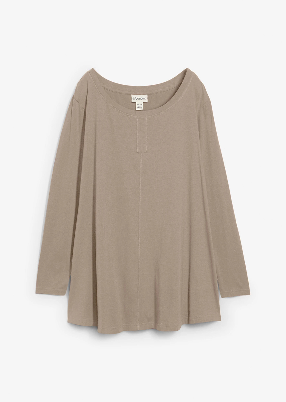 Μακρυμάνικη εβαζέ μπλούζα-Χακί σκούρο-bpc bonprix collection