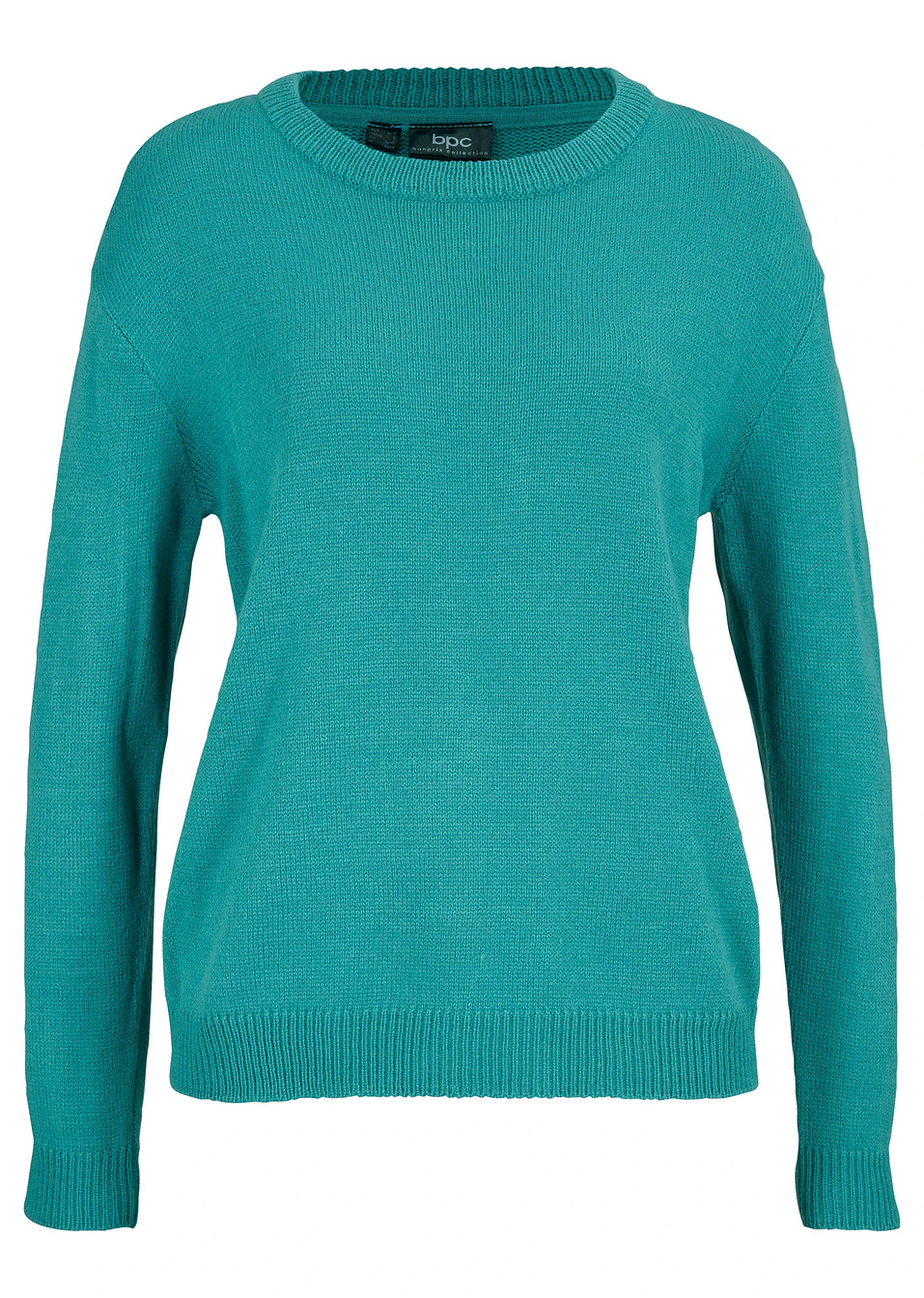 Πουλόβερ με στρογγυλή λαιμόκοψη-Τιρκουάζ-bpc bonprix collection