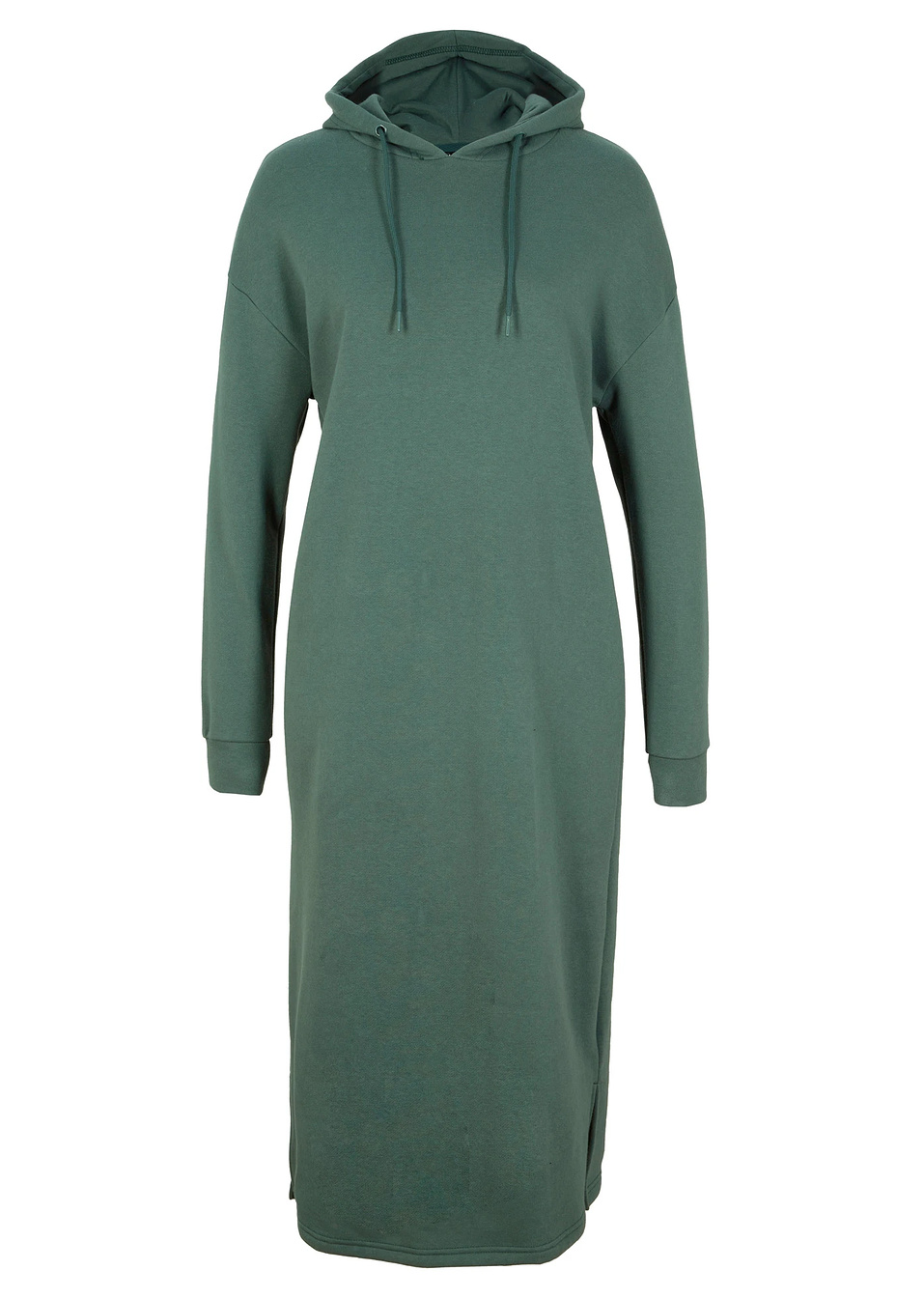 Φόρεμα φούτερ oversized με κουκούλα-Πράσινο σκούρο-bpc bonprix collection