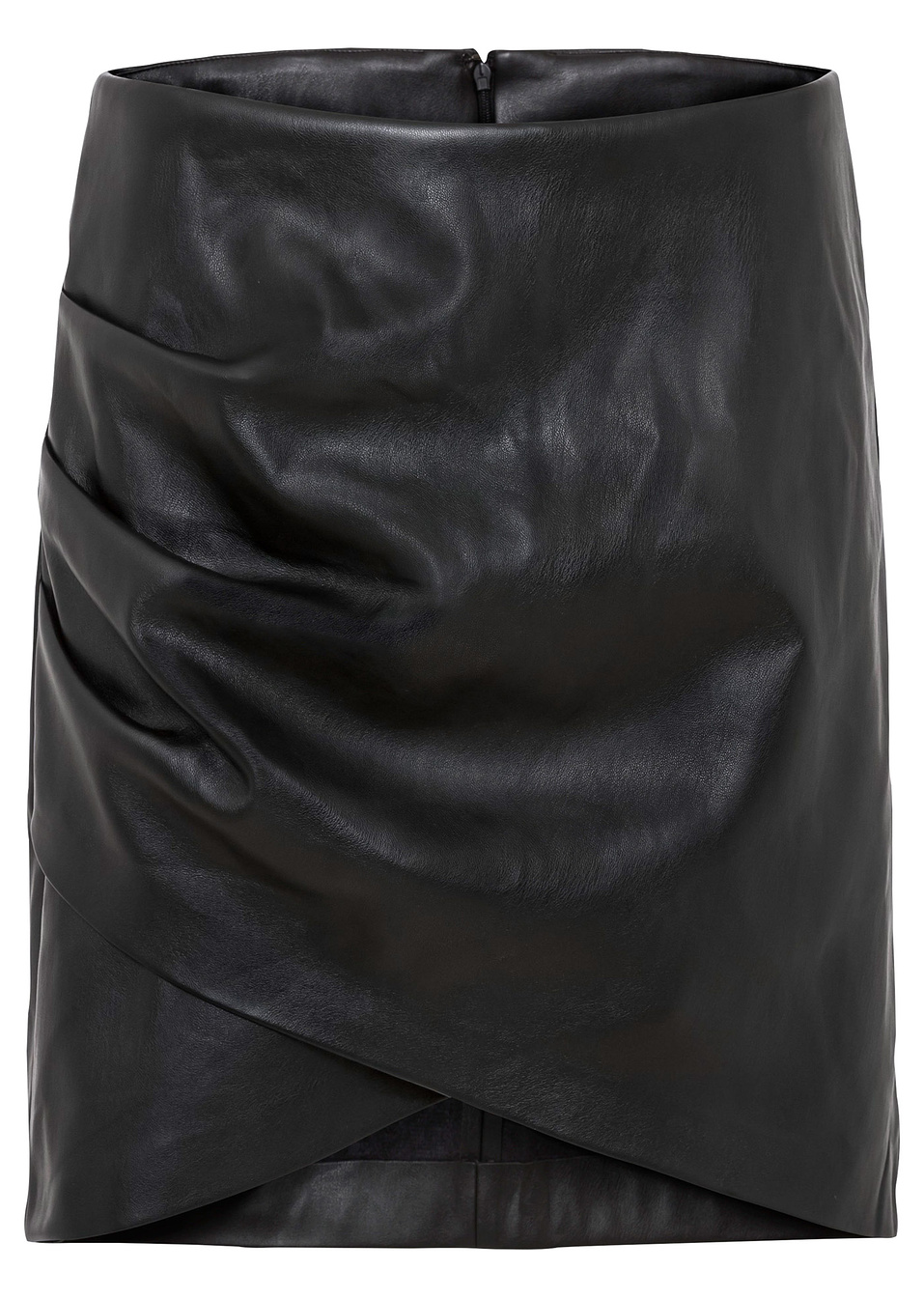 Φούστα από δερματίνη-Μαύρο-BODYFLIRT