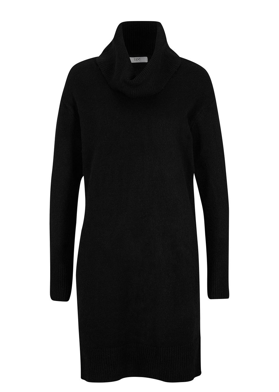 Πλεκτό φόρεμα oversized-Μαύρο-bpc bonprix collection