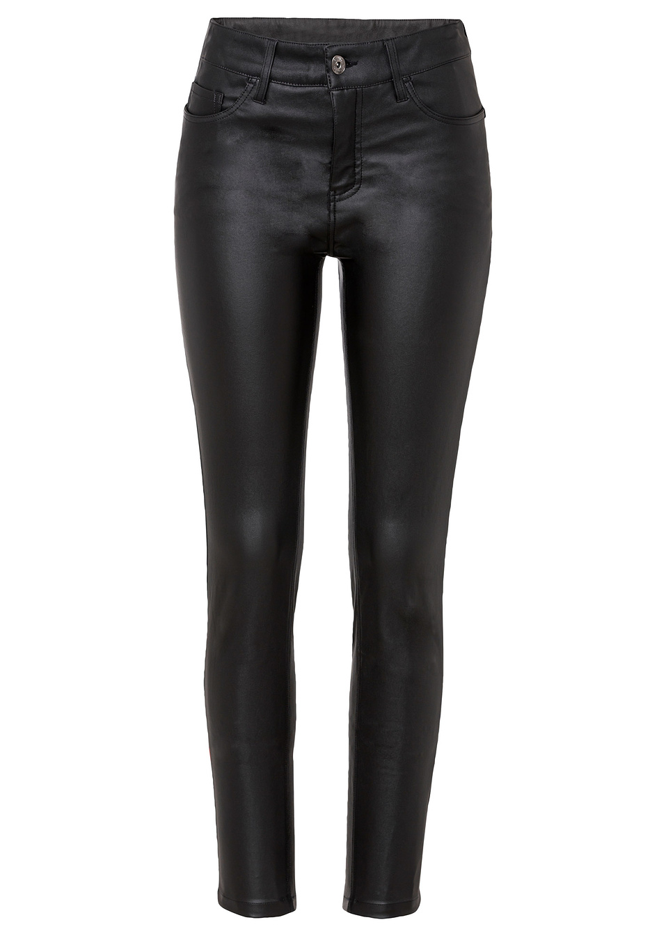 Ελαστικό παντελόνι push-up με επίστρωση-Μαύρο-RAINBOW