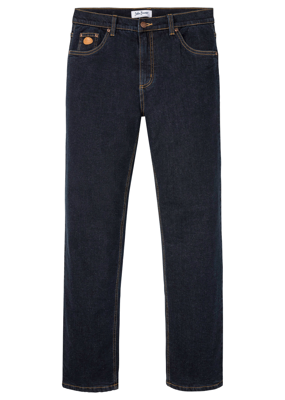 Τζιν φούτερ classic fit straight-Μπλε σκούρο denim-John Baner JEANSWEAR