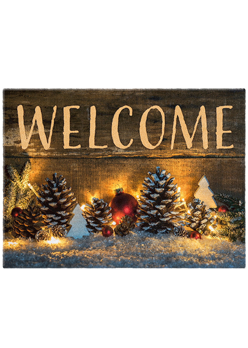 Πατάκι εισόδου με χριστουγεννιάτικο μοτίβο-Καφέ-bpc living bonprix collection