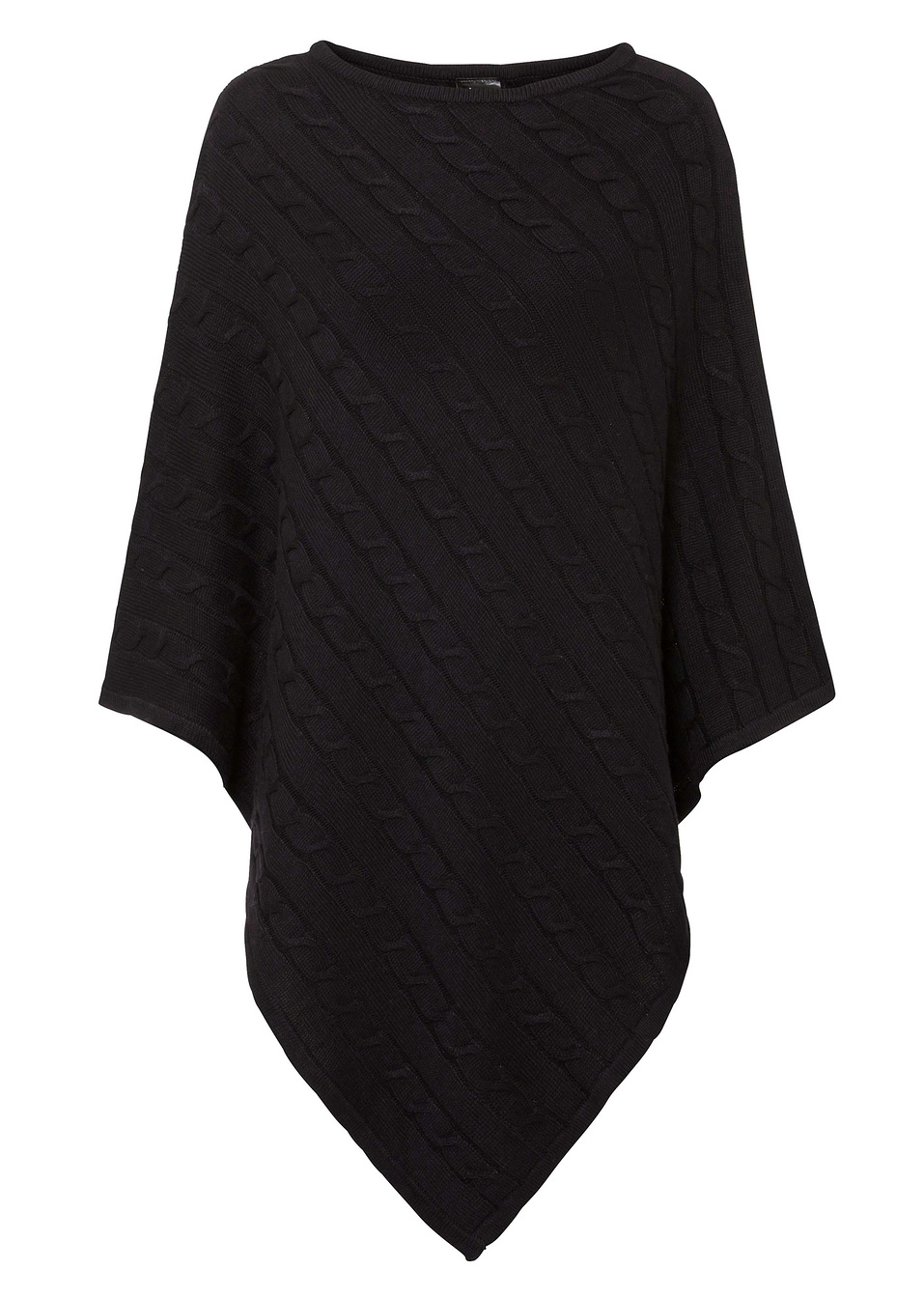 Πόντσο με κασμίρι-Μαύρο-bpc bonprix collection