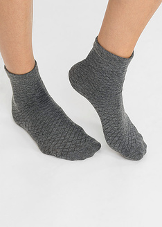 Κάλτσες με βιολογικό βαμβάκι (συσκευασία 4 ζευγαριών) με μαλακή μπορντούρα-bpc bonprix collection