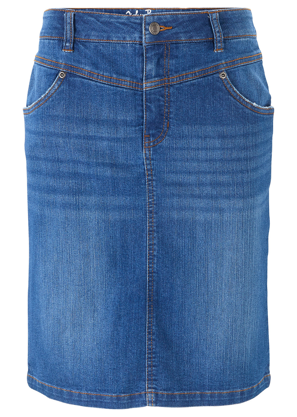 Ελαστική τζιν φούστα-Μπλε πετροπλυμένο used-John Baner JEANSWEAR