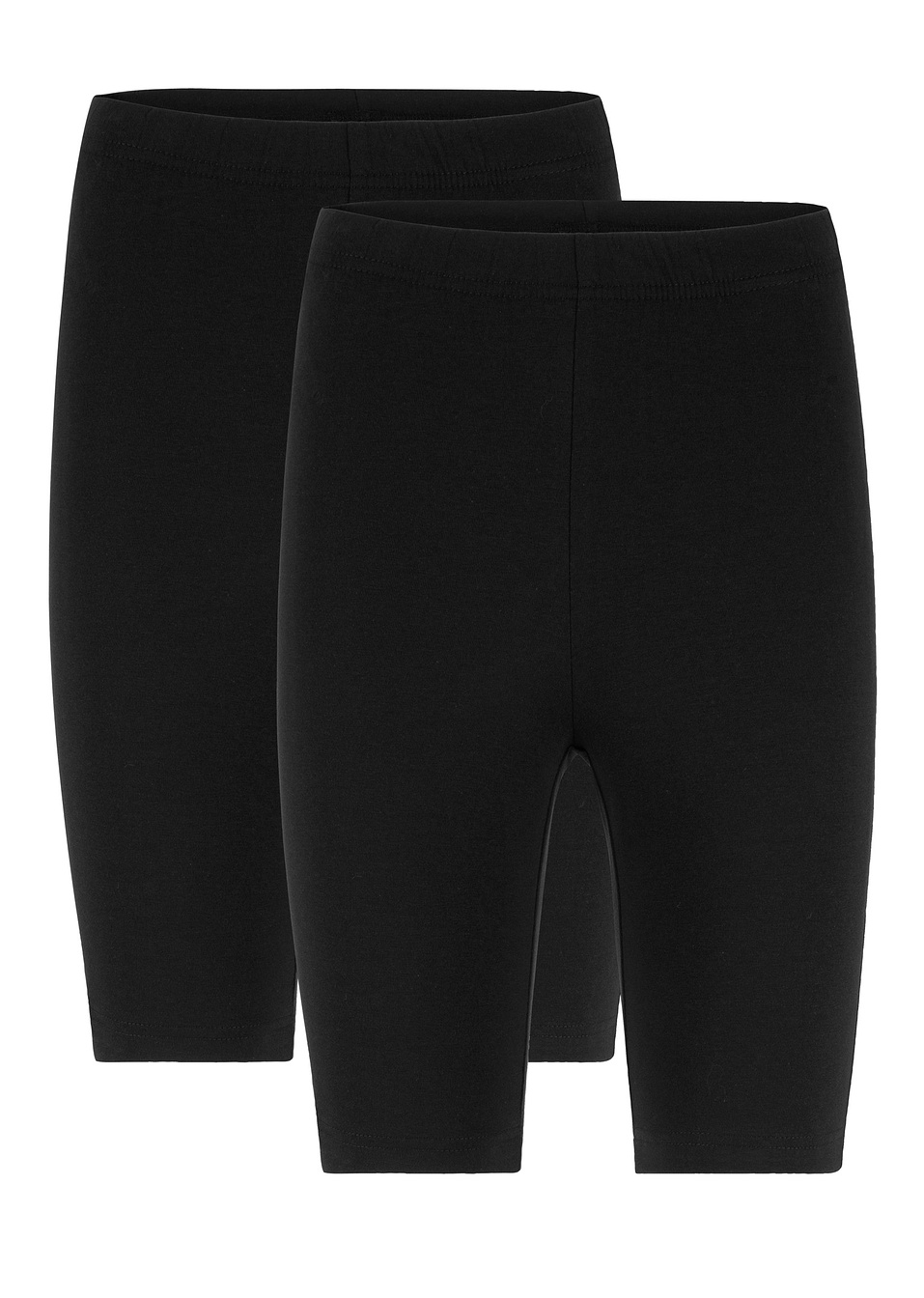 Ελαστική ποδηλατική βερμούδα (συσκευασία των 2)-Μαύρο + Μαύρο-bpc bonprix collection