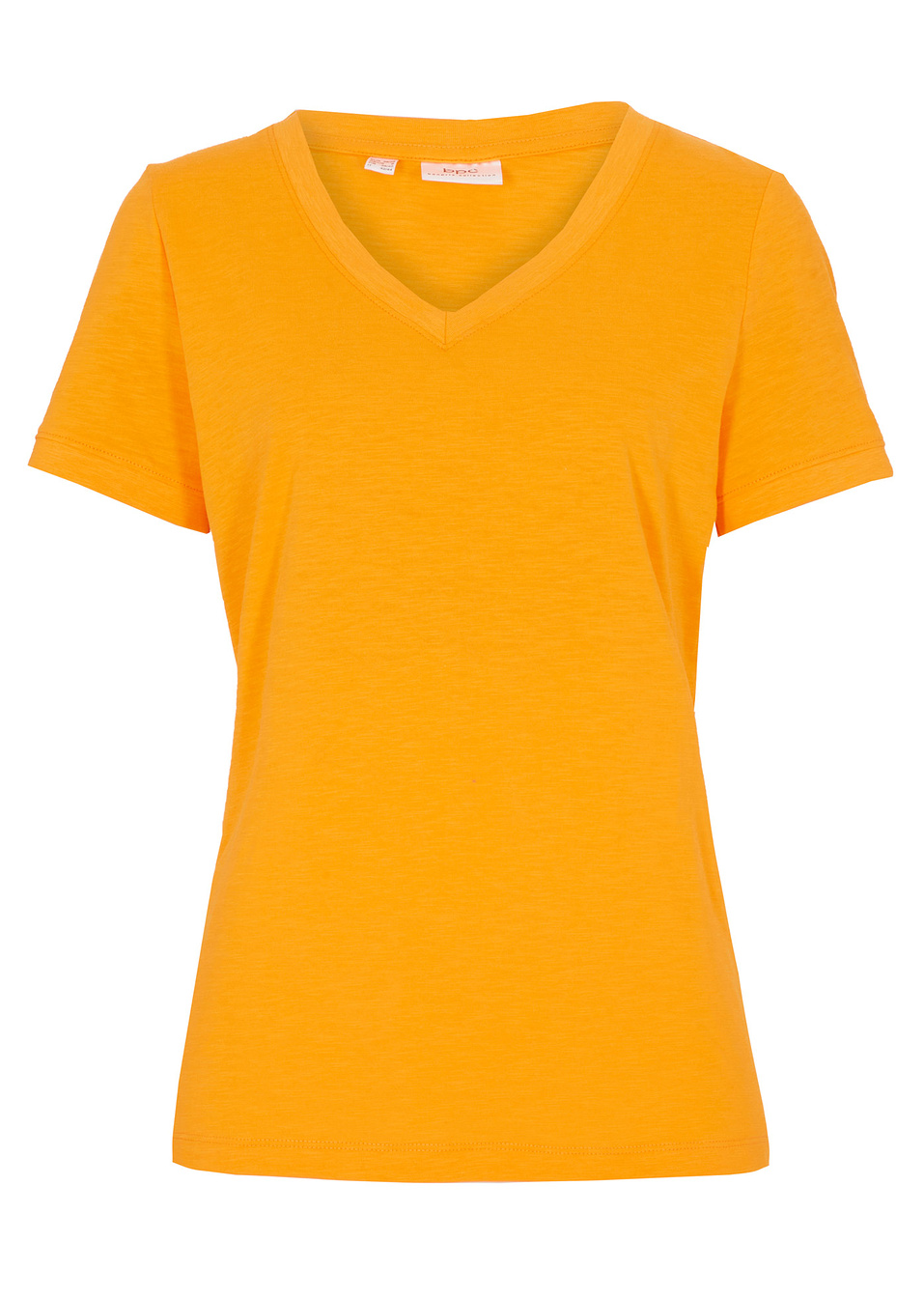 T-shirt με λαιμόκοψη V-Πορτοκαλί της κολοκύθας-bpc bonprix collection