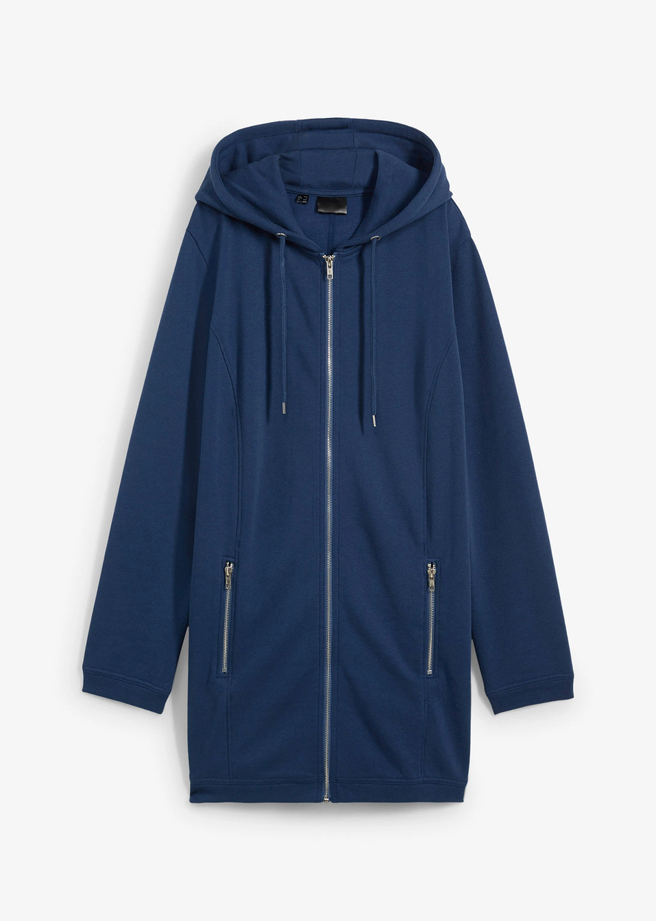 Μακριά ζακέτα με φερμουάρ και τσέπες με φερμουάρ-Μπλε σκούρο-bpc bonprix collection
