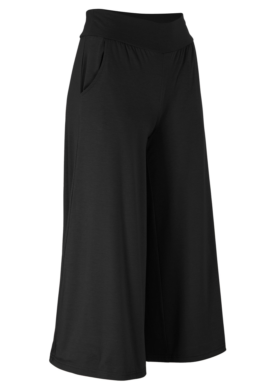 Ζιπ κιλότ ζέρσεϊ-Μαύρο-bpc bonprix collection