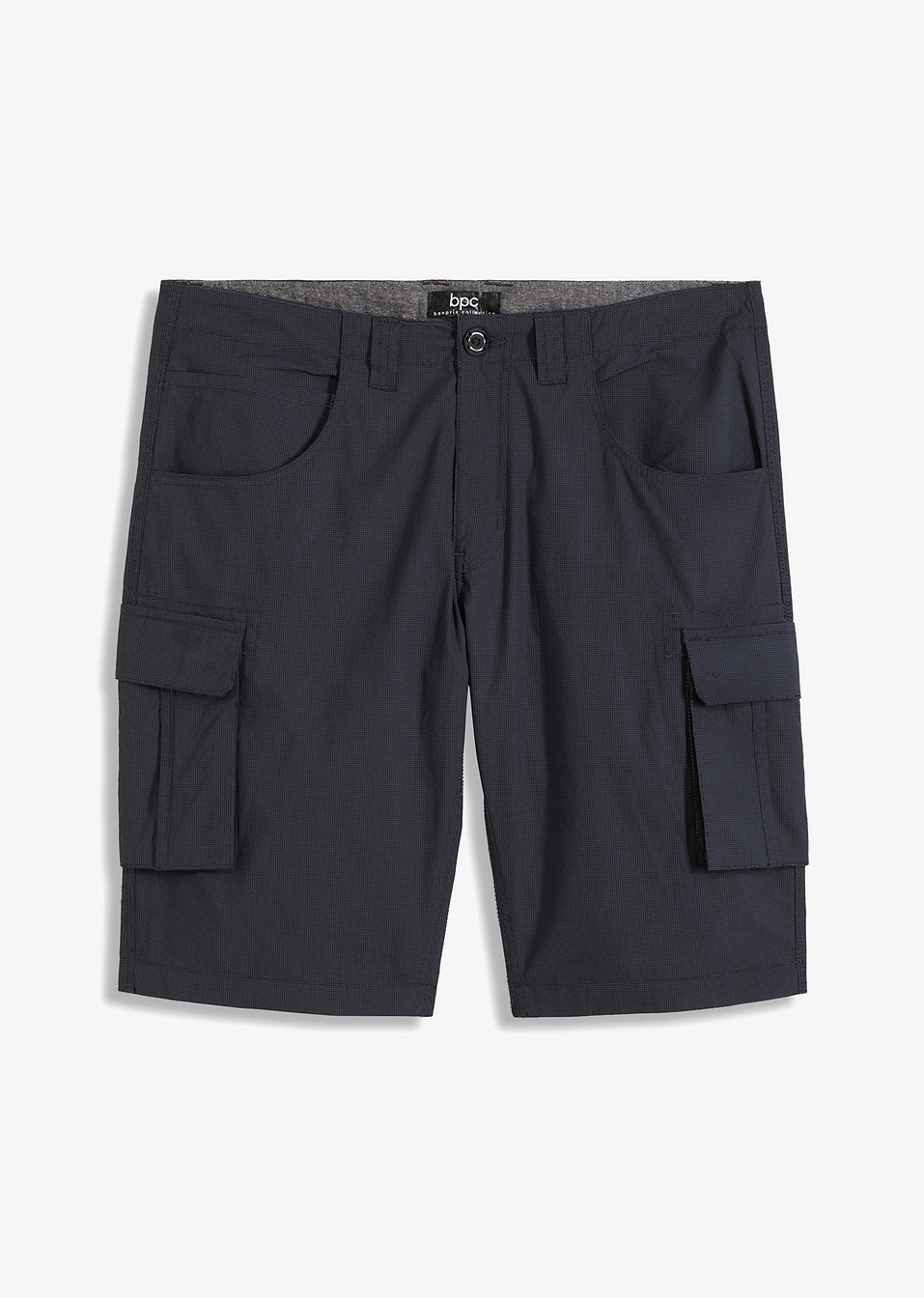 Βερμούδα cargo-Μαύρο/Γκρι φιμέ-bpc bonprix collection