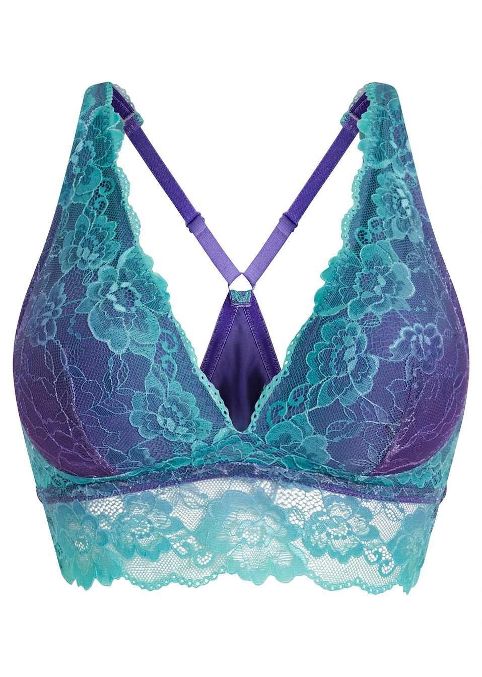 Σουτιέν μπουστάκι χωρίς μπανέλα-Μωβ/Σμαραγδί-BODYFLIRT