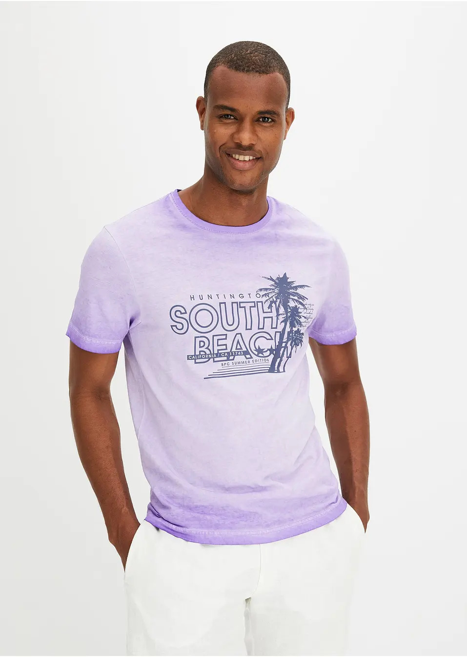 T-shirt με washed look-bpc bonprix collection