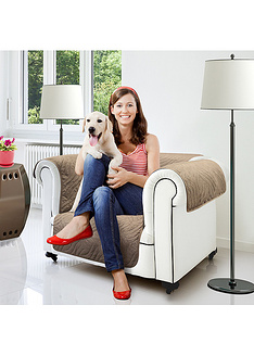 Sofa Cover κάλυμμα δύο όψεων για πολυθρόνα 190x170 εκ. cream/espresso-