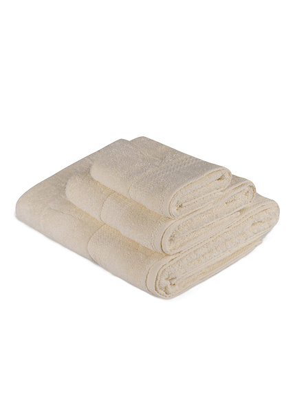 Πετσέτα σετ 3 τεμ. Rainbow 100% Βαμβάκι Κρεμ-