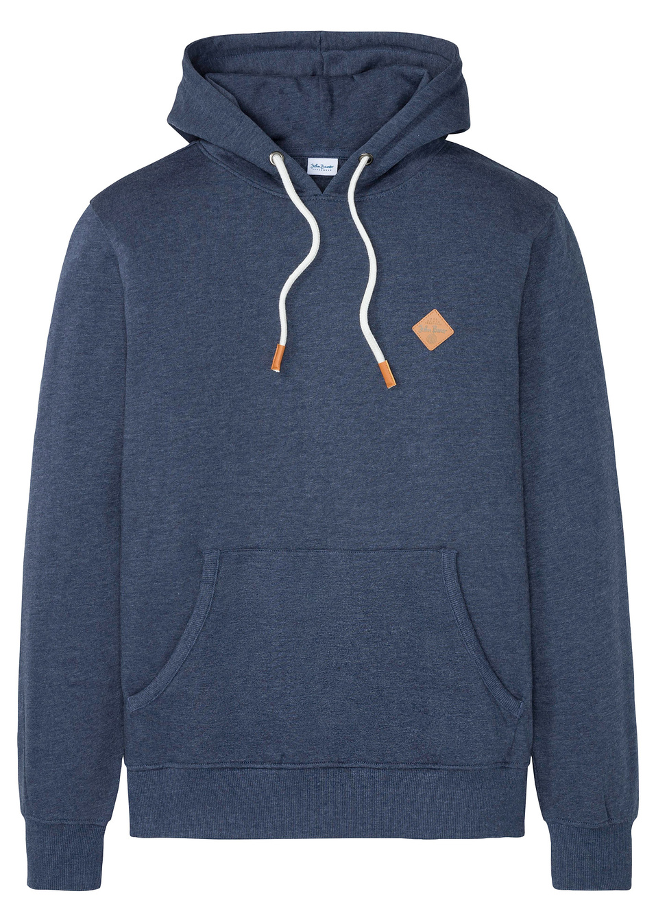 Φούτερ με κουκούλα-Μπλε σκούρο μελανζέ-John Baner JEANSWEAR