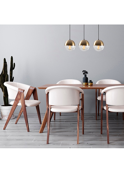 Κρεμαστό φωτιστικό μέταλλο & γυαλί Bastos-6161 Vintage 70x20 εκ. 3xE27 40 W 584TTM1356-