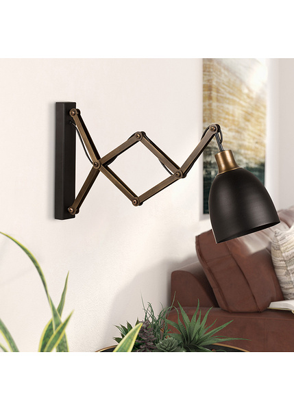 Απλίκα τοίχου μέταλλο Sivani-MR-725 Μαύρο Vintage 15x(35-62) εκ. E27 100 W 527ABY3188-