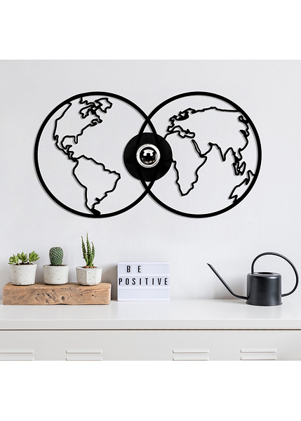 Απλίκα τοίχου MDF & μέταλλο 591-A Μαύρο 60x12x33 εκ. E27 100 W 526SHD1110-