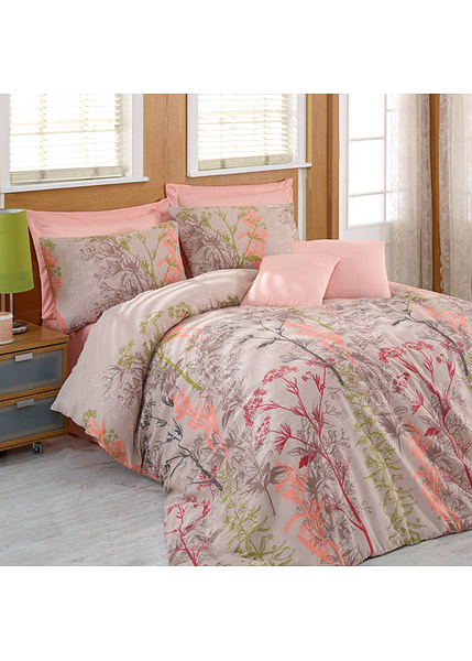 Σετ παπλωματοθήκη Urla Μπεζ 65% Βαμβάκι / 35% Πολυέστερ  + Σεντόνι + Μαξιλαροθήκη-