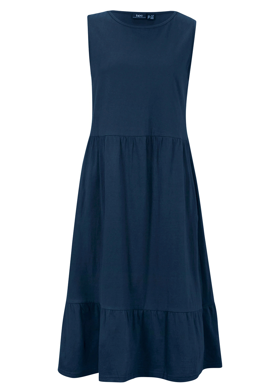 Αμάνικο φόρεμα με βολάν-Μπλε σκούρο-bpc bonprix collection