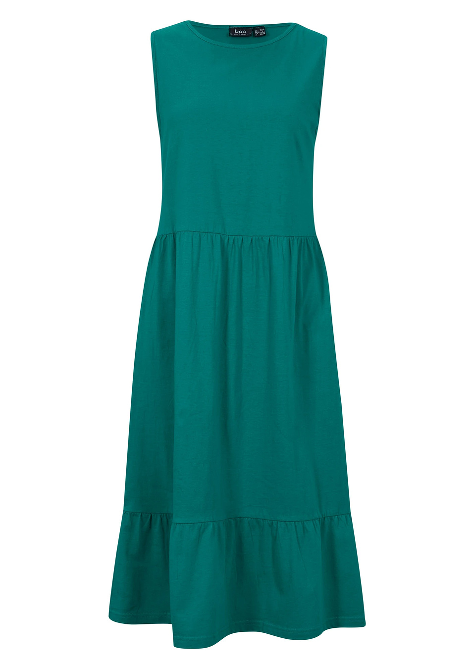 Αμάνικο φόρεμα με βολάν-Πράσινο του έλατου-bpc bonprix collection