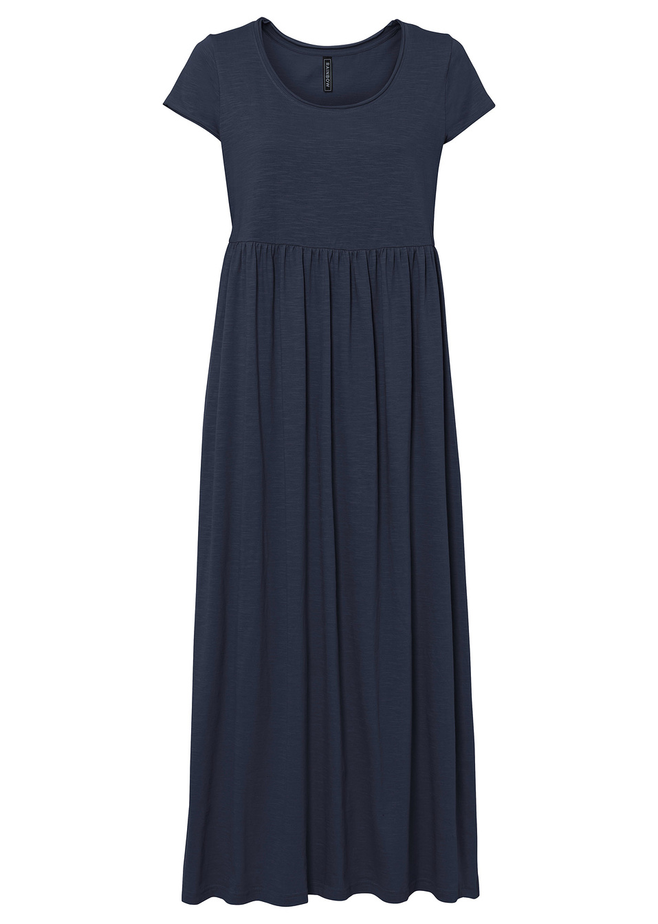 Μακρύ φόρεμα ζέρσεϊ από βιολογικό βαμβάκι-Μπλε σκούρο-RAINBOW