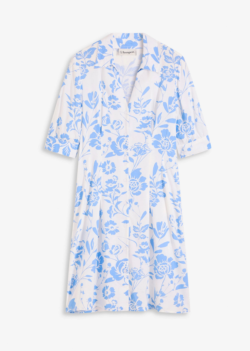 Φόρεμα-Μπλε μεσαίο/Λευκό κρεμ-BODYFLIRT