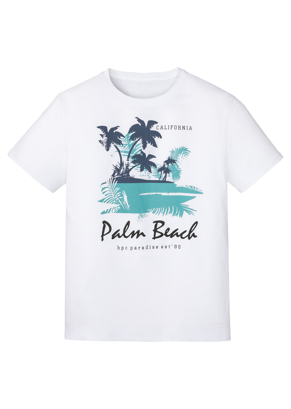 T-shirt σε γραμμή comfort-Λευκό με στάμπα-bpc bonprix collection