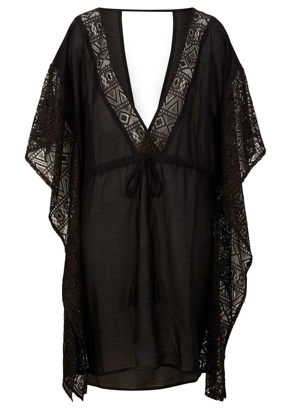 Φόρεμα τουνίκ για την παραλία-Μαύρο-bpc selection