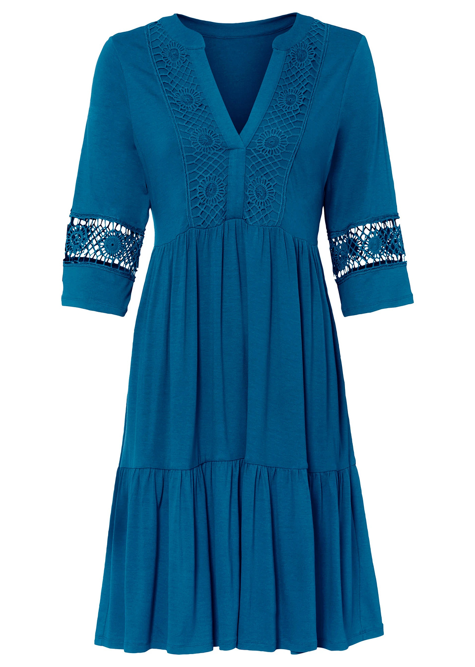 Φόρεμα τουνίκ με δαντέλα-Μπλε του ωκεανού-BODYFLIRT