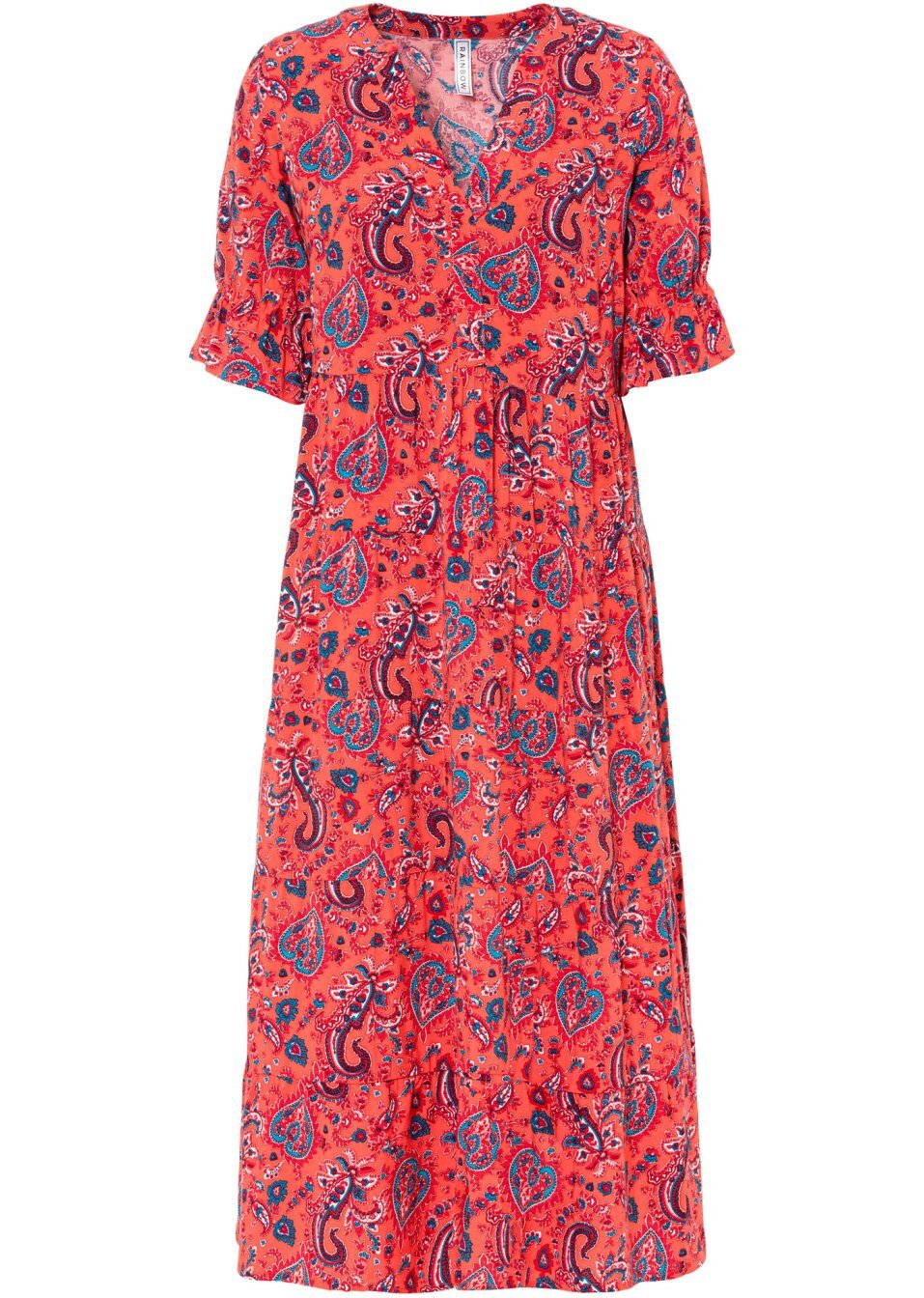 Φόρεμα-Κόκκινο paisley-RAINBOW