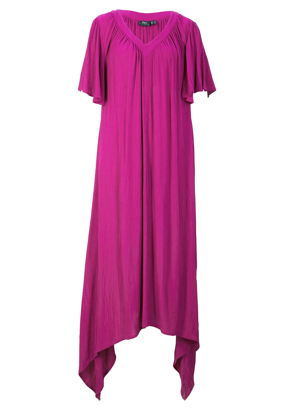 Μακρύ και φαρδύ καφτάνι από τσαλακωμένο ύφασμα-Βιολετί-bpc bonprix collection
