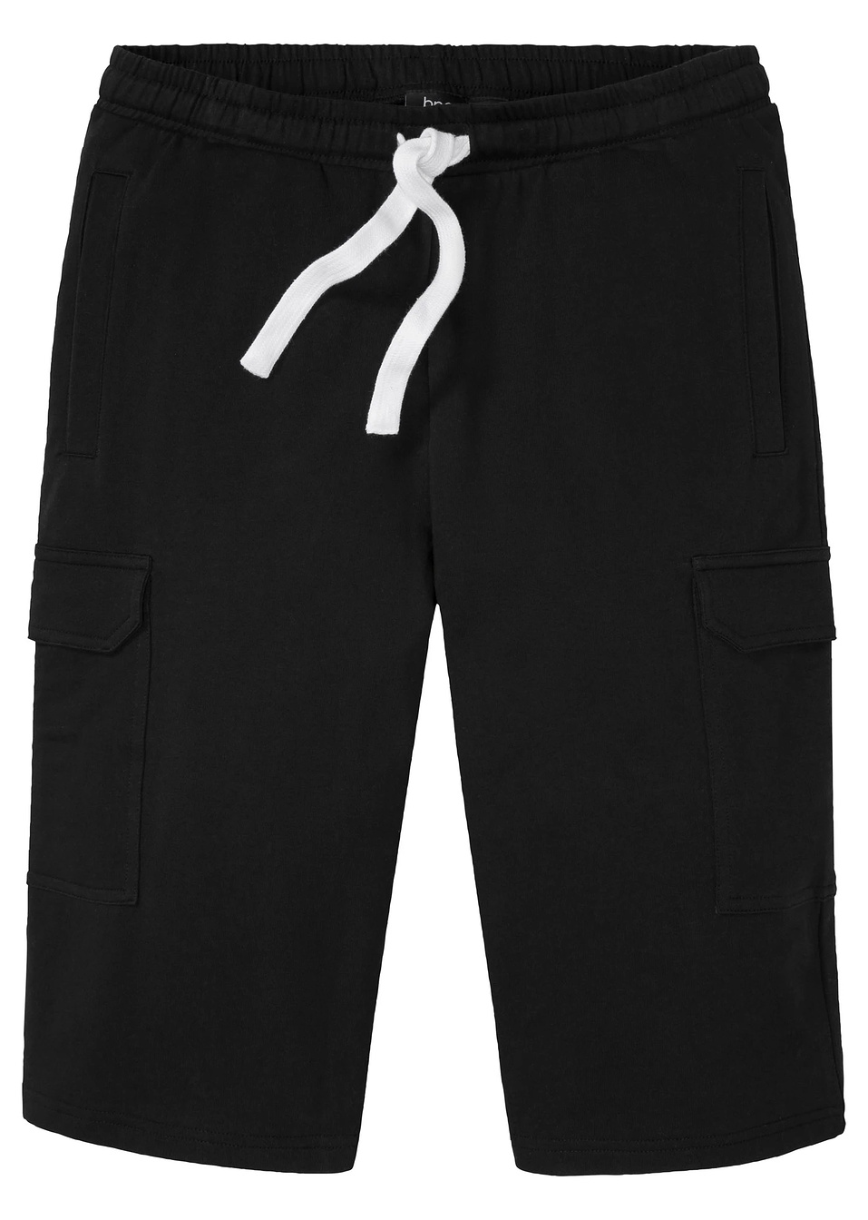 Бермуди от трико с джобове карго-Черно-bpc bonprix collection