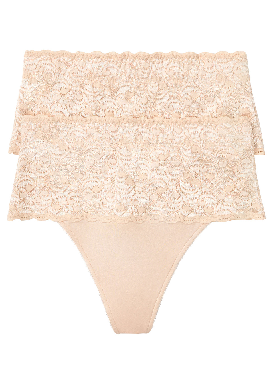 Прашки със среден оформящ ефект (опаковка с 2 бр.)-Светло бежово-