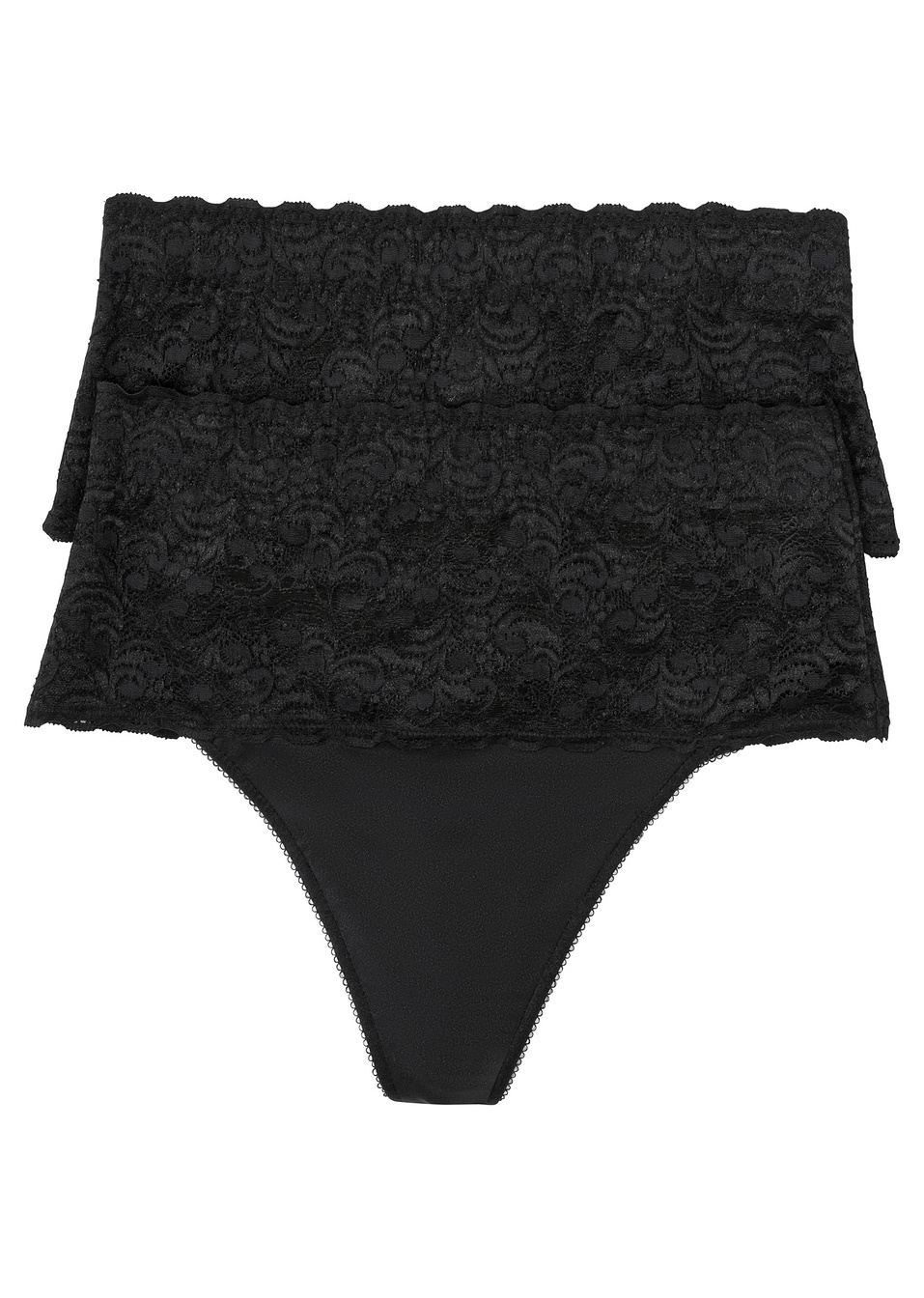 Прашки със среден оформящ ефект (опаковка с 2 бр.)-Черно-