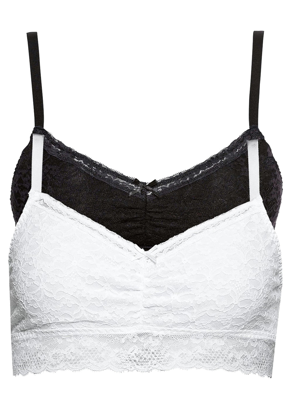 Σουτιέν μπουστάκι χωρίς μπανέλα Pink Collection (συσκευασία των 2) με ανακυκλωμένο πολυαμίδιο-Μαύρο + Λευκό-BODYFLIRT