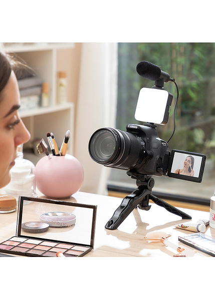 Σετ εξοπλισμού για Vlogging με φως, μικρόφωνο & χειριστήριο Plodni InnovaGoods σετ 6 τεμ.-