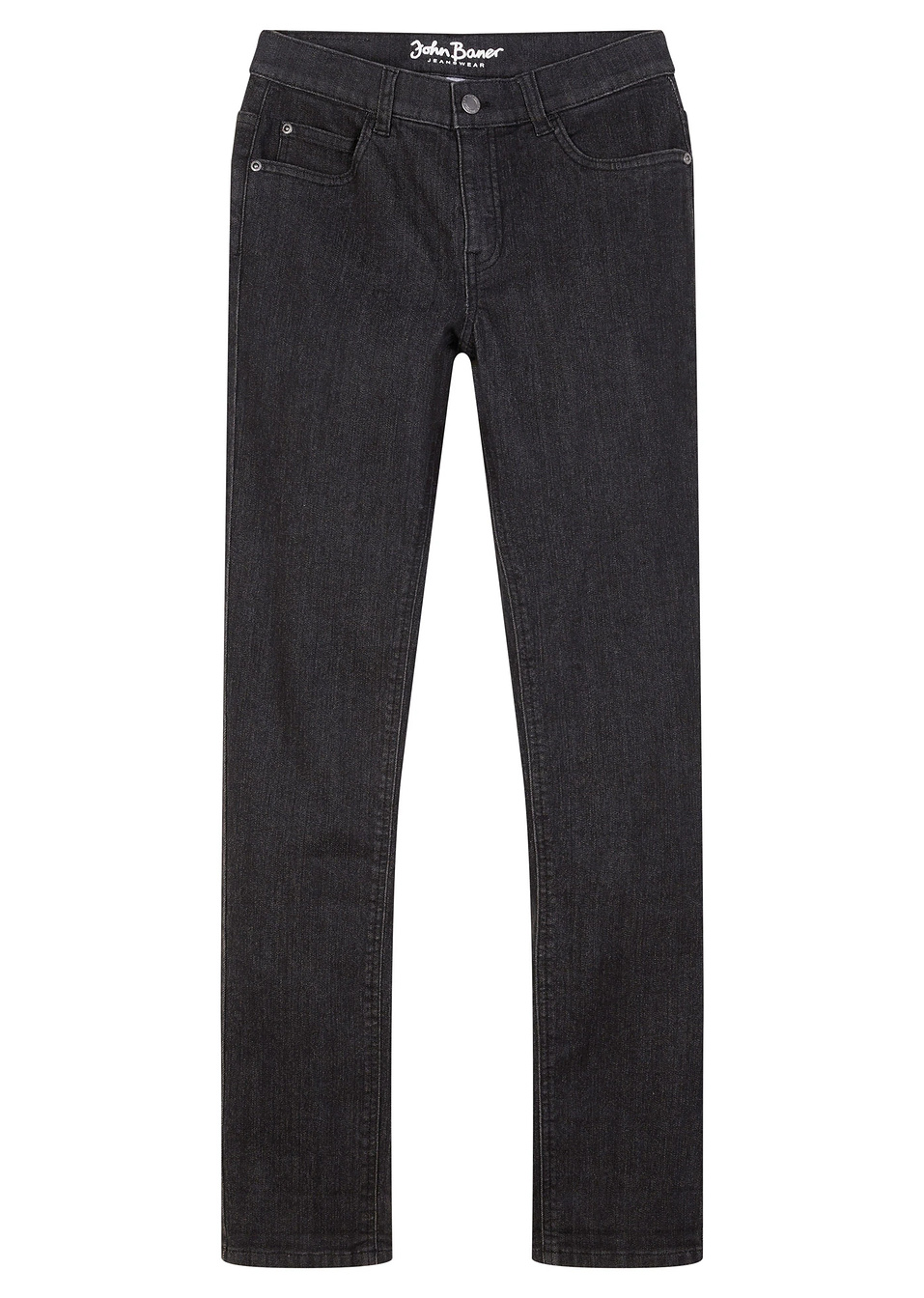 Πεντάτσεπο τζιν φούτερ, slim fit-Μαύρο denim-John Baner JEANSWEAR