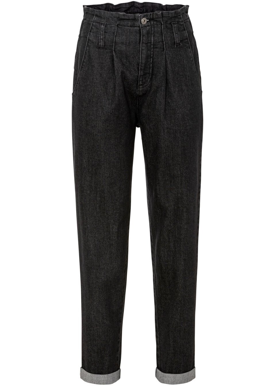 Τζιν paper bag-Μαύρο denim-RAINBOW